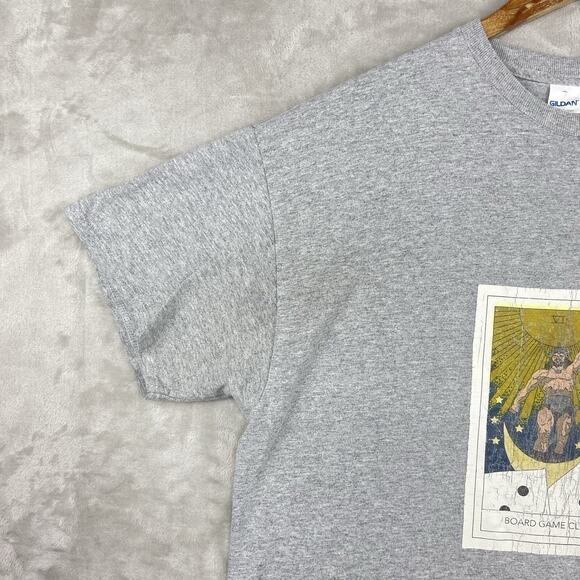 Vtg Men's XL T Shirt Gym Board Game Club Geek Oversized Muscle Workout Heavy Ctn - Picture 3 of 11